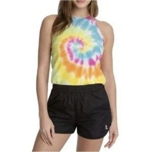 NWT Juicy Couture Rainbow Tie Dye Ribbed Tank Top Sz 2X Spaghetti Strap